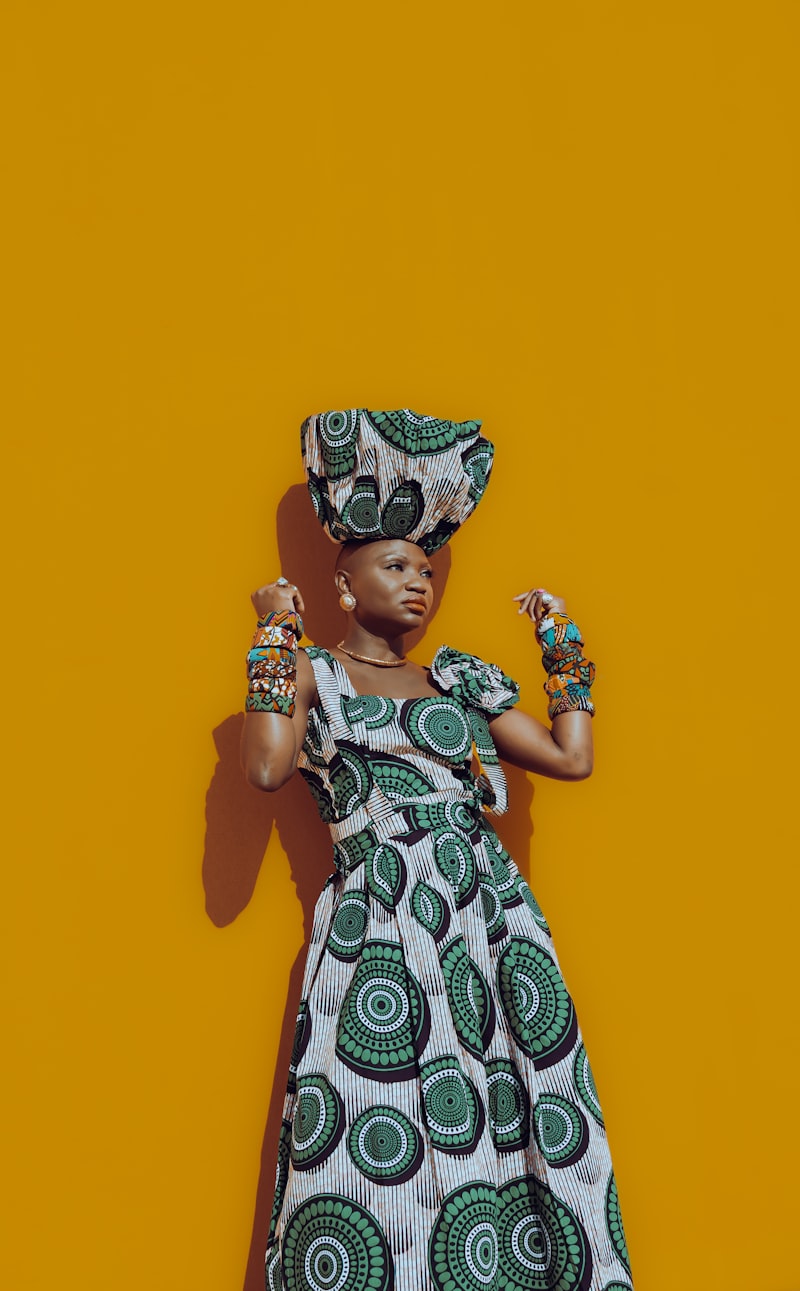 Ankara-Kente Fusion Midi Dress
